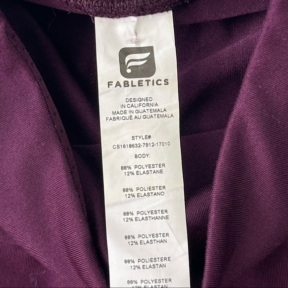 Fabletics Woman Samar Statement Power Hold Capri Leggings size XXS Burgundy Red - Picture 3 of 9